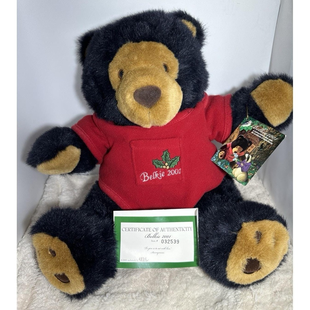 Belkie Bear 2001 Limited Edition Holiday With Certificate Of Authenticity NWT